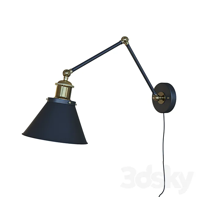 LNC swing arm wall lamp plug-in sconces 3DSMax File