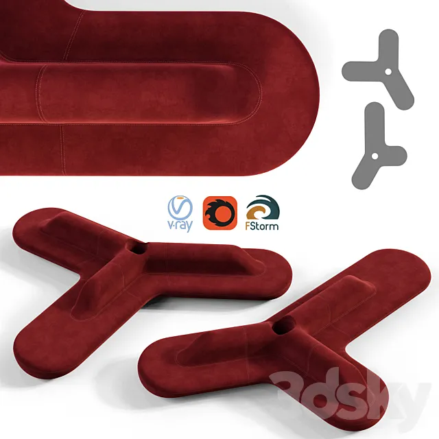 Lobby Sofa SET 2 3ds Max