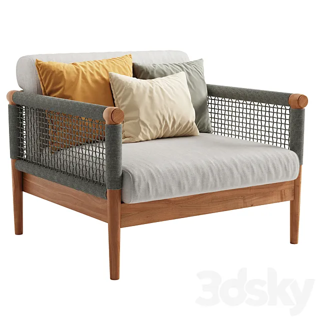 LODGE garden armchair by Atmosphera 3ds Max