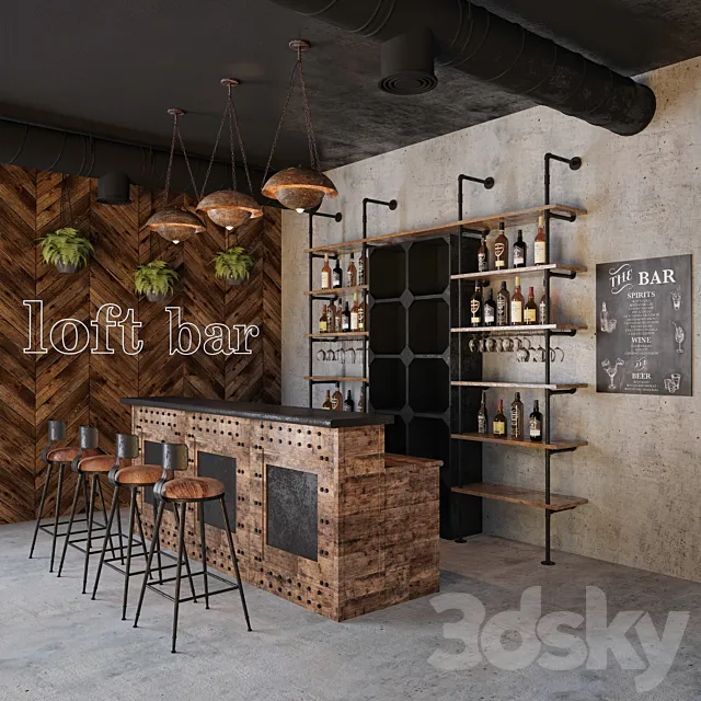 Loft Bar Collection 6 3DS Max Model