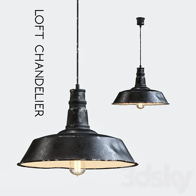 Loft Chandelier 3ds Max
