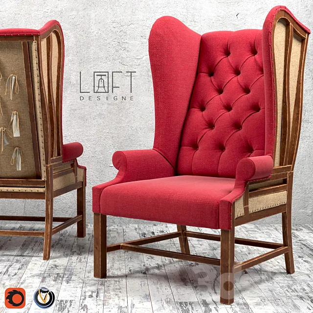 Loft Design Armchair 024 3ds Max