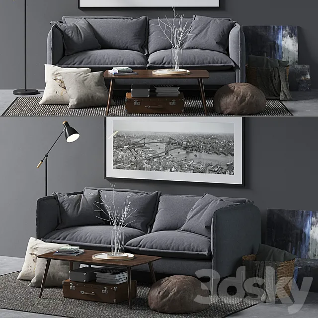 Loft Designe Sofa model 2963 3DSMax File