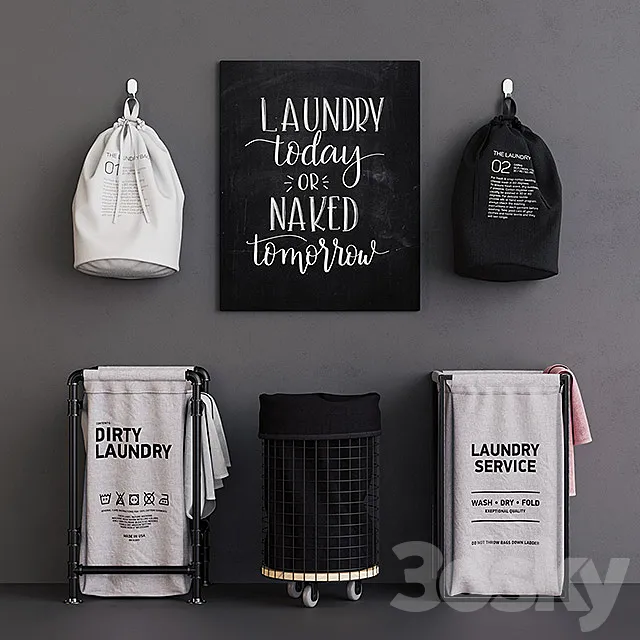 Loft Laundry Bags 3DS Max Model