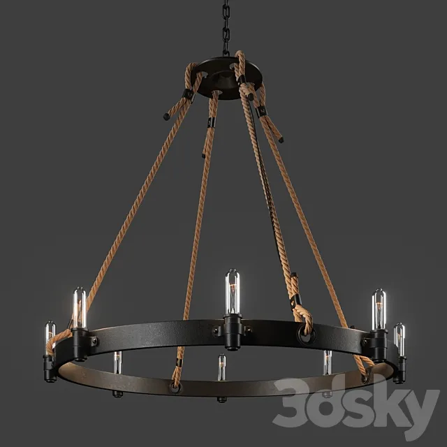Loft Rope Chandelier 3ds Max