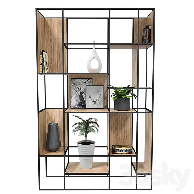 Loft shelving unit 3DS Max Model