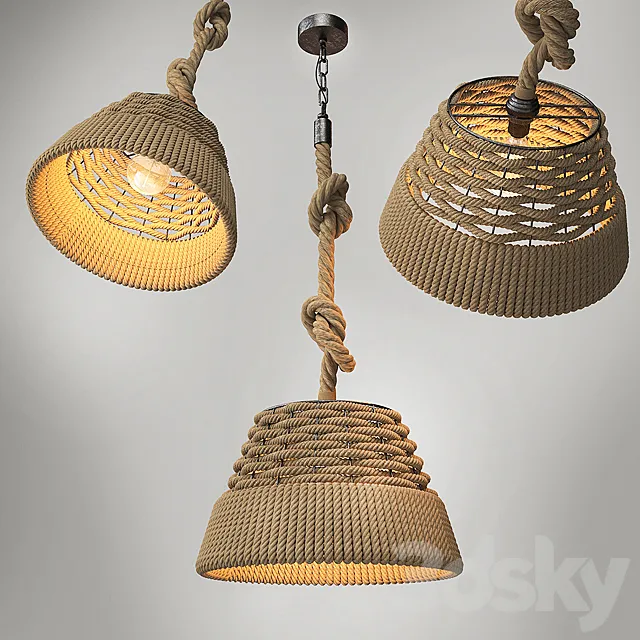 loft-style country pendant lamp 3DSMax File