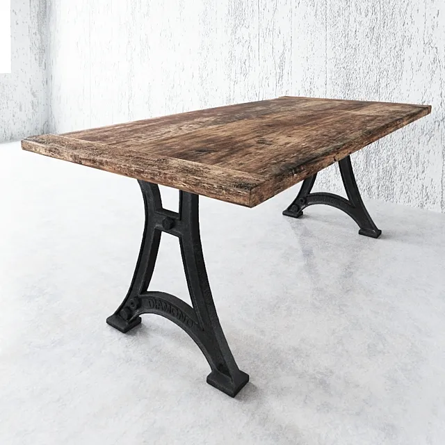 Loft table 3DS Max Model