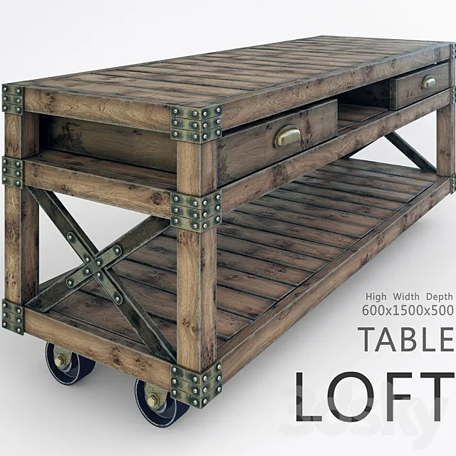 Loft table 3DSMax File