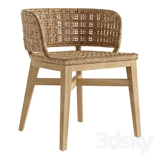 LoftDesigne 40614 Rattan Dining Chair 3ds Max