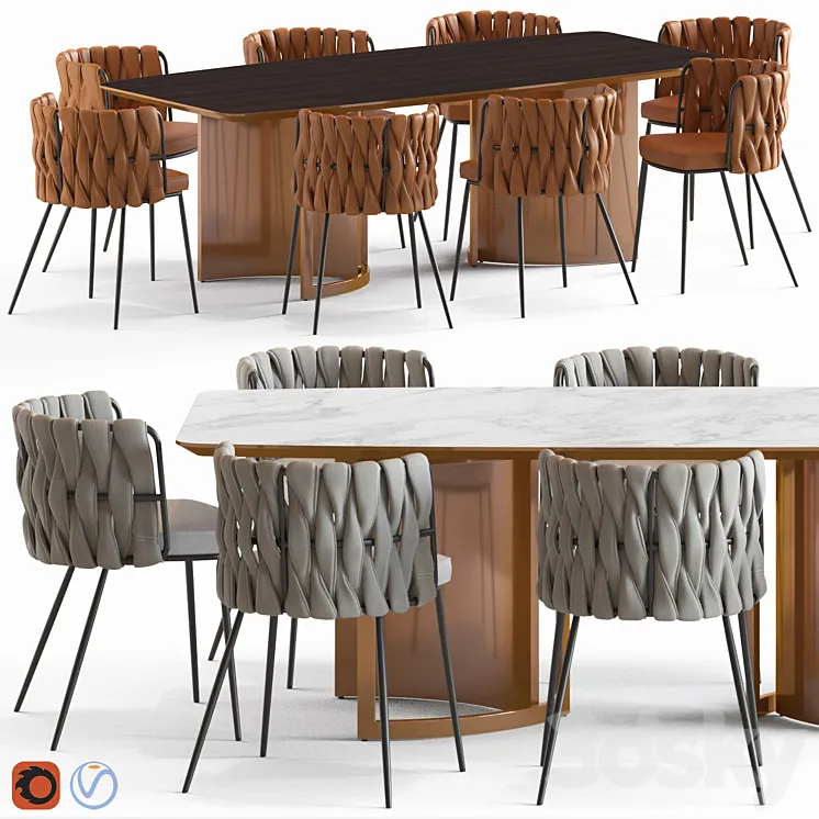 LoftDesigne Chair 2678 and Table 6838 3DS Max