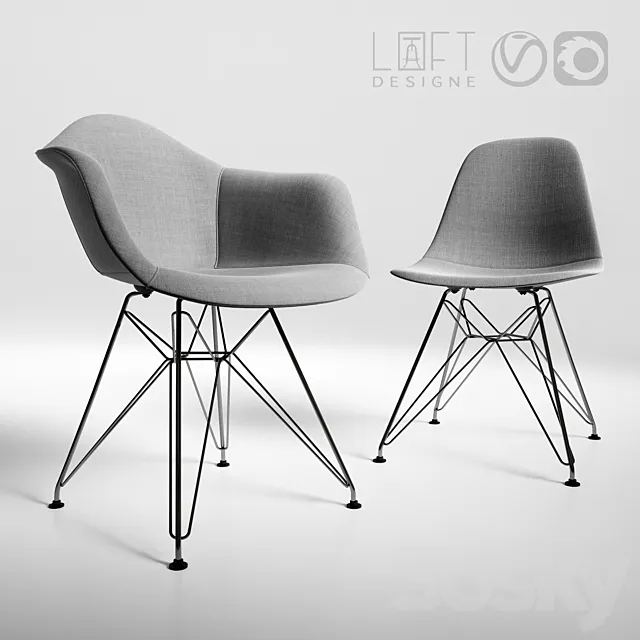 Loftdesigne chairs model 3565. 3566 3DSMax File