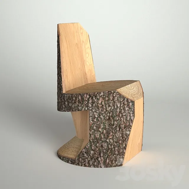 Log chair 3DS Max Model