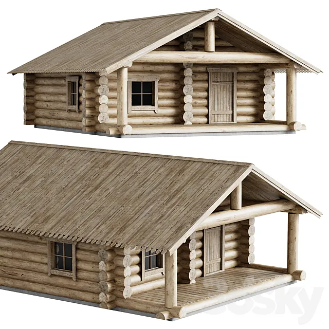 log house 3DS Max Model