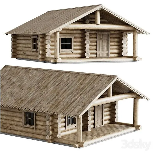 Log house 3dsMax Model