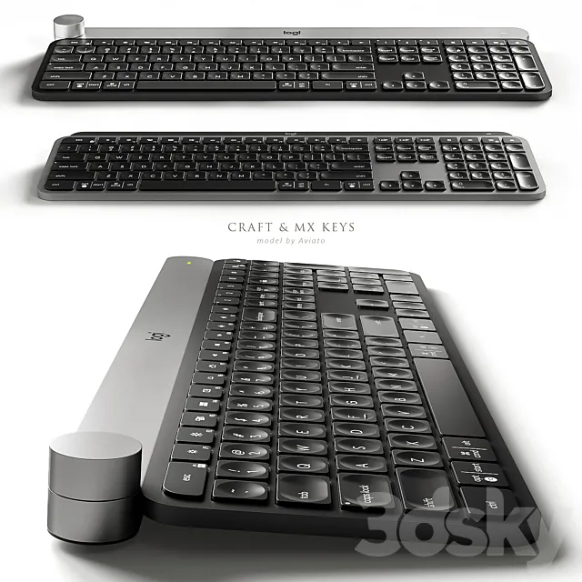 Logitech Craft & MX Keys 3DSMax File