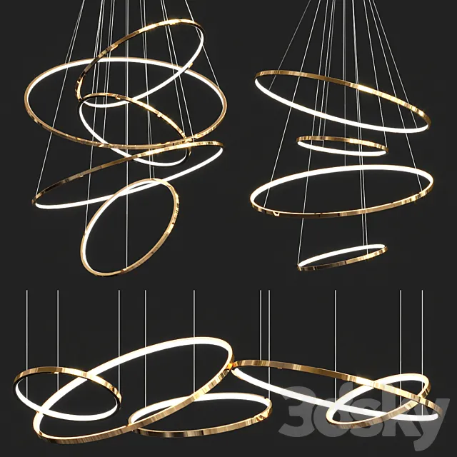 Lohja Ring Chandelier Collection 3DSMax File