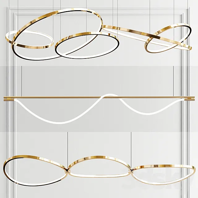 Lohja Surrey Infinity Chandelier – 3 type 3DS Max Model
