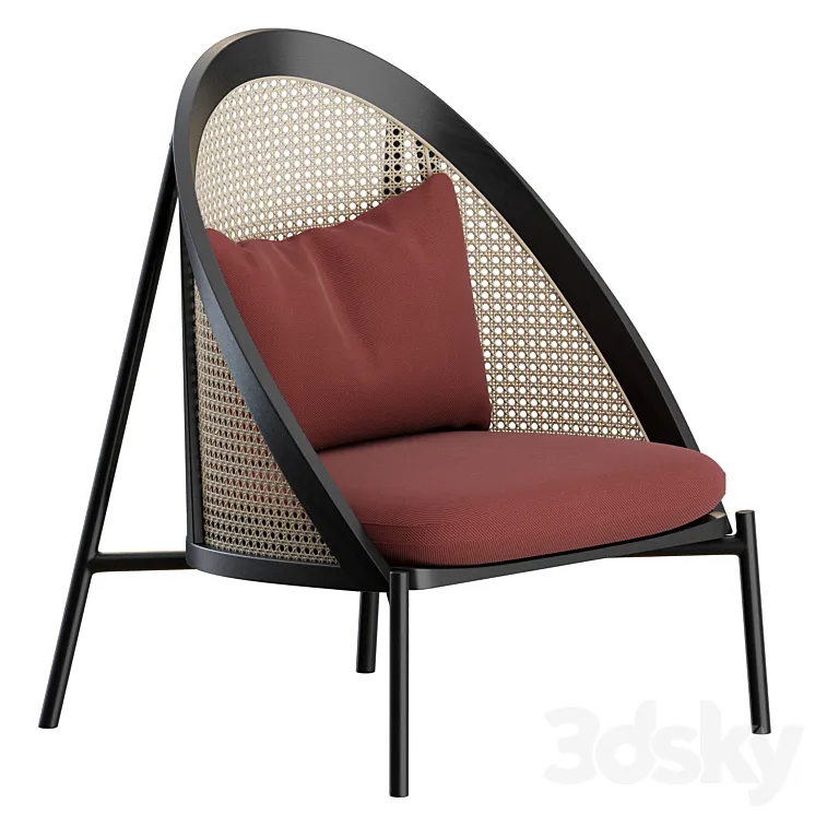 Loie Lounge Chair by Gebrueder Thonet Vienna 3DS Max Model