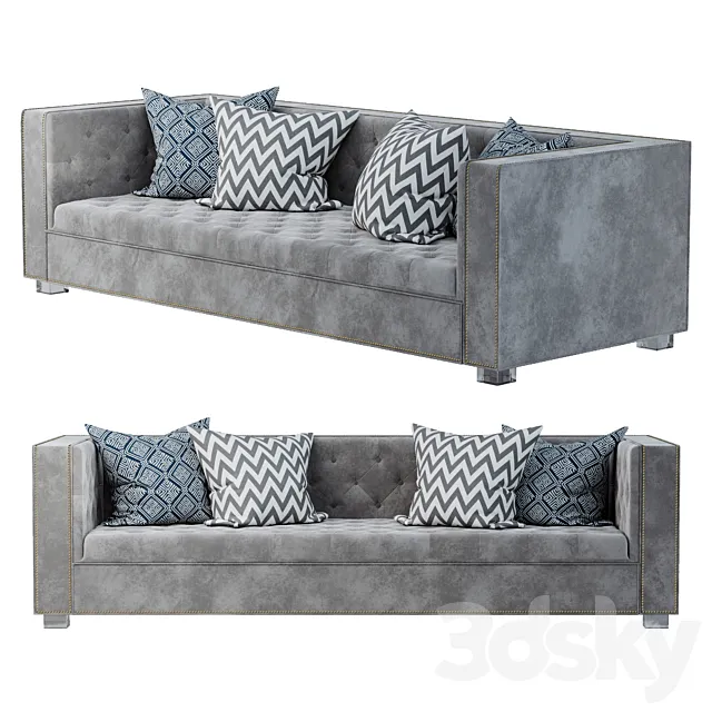 Lola sofa in velvet 3ds Max