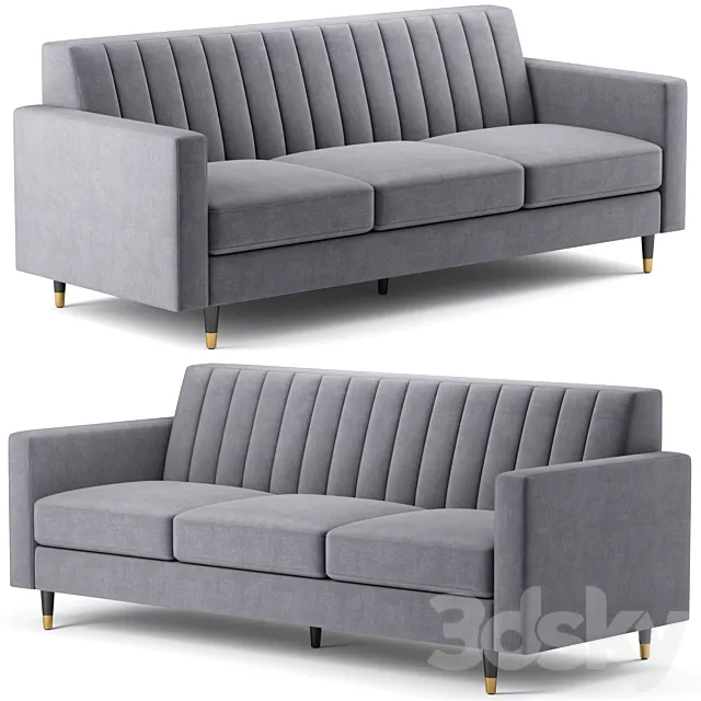 Lola Velvet Sofa Meridian Furniture 3DS Max Model