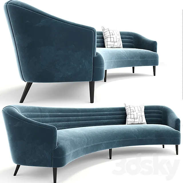 Long Curve Sofa 3DS Max Model