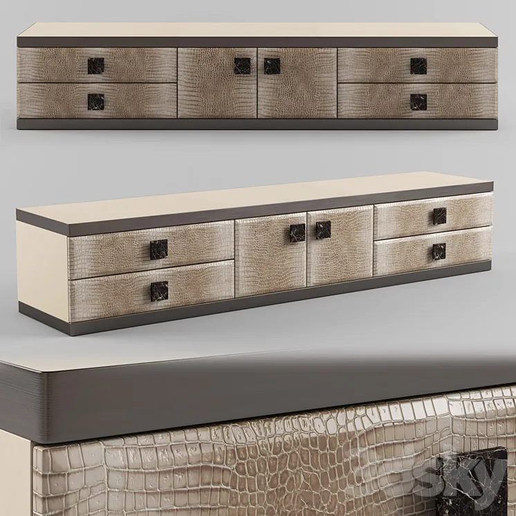 Longhi ASPEN Leather sideboard 3DS Max