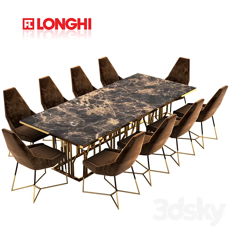 Longhi Dining 3DS Max
