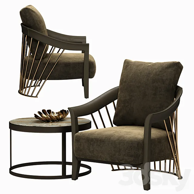 Longhi Dorothy armchair 3DS Max Model