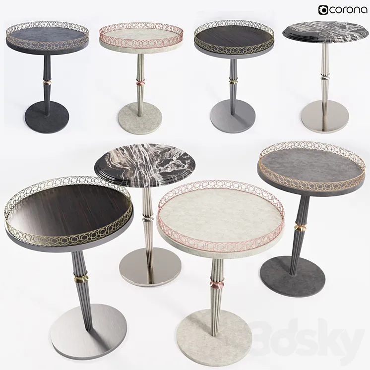 Longhi Gueridon table 3DS Max