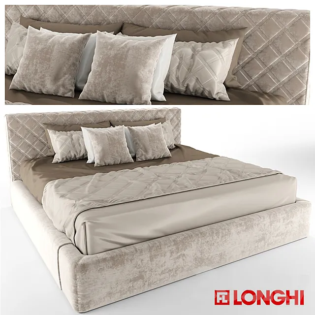 LONGHI-HELMUT BED 3ds Max