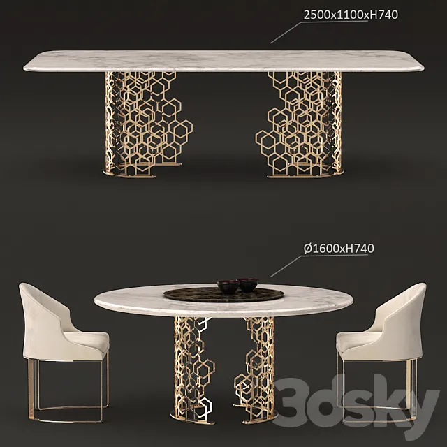 Longhi Manfred Table 3ds Max