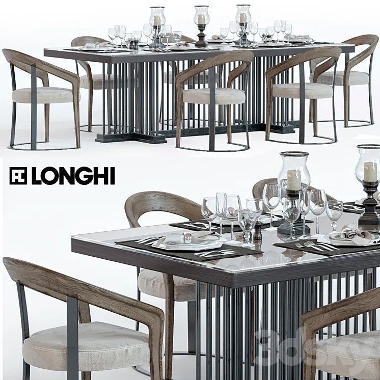Longhi- table and chair – EXTRAS 3DS Max