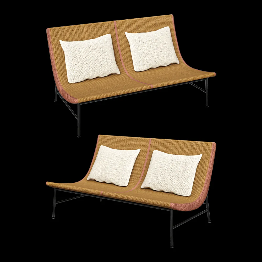 Look into Nature – Lounge chair Hazuki 2 seater 3ds Max