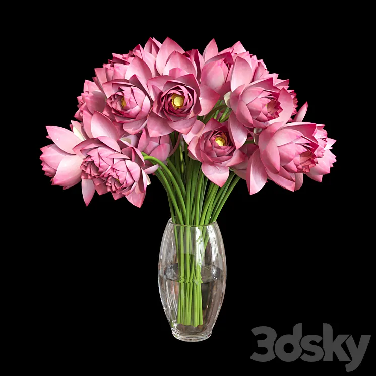 Lotus vase # 2 3DS Max