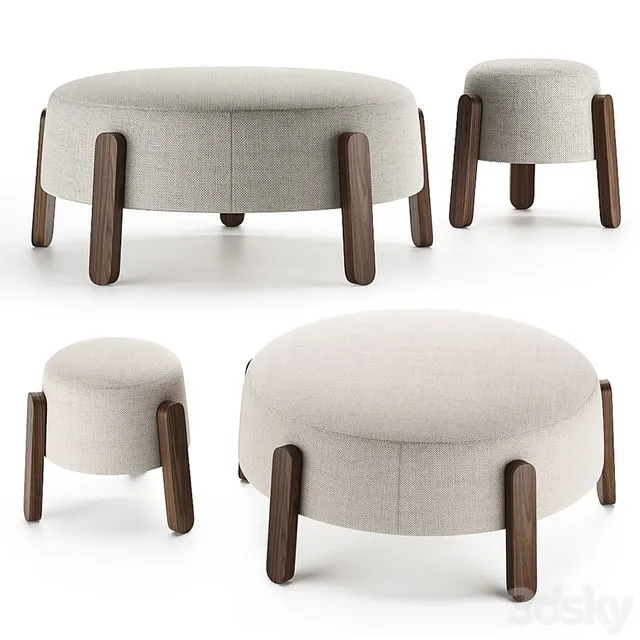 Lou Ottoman by Verellen 3dsMax Model