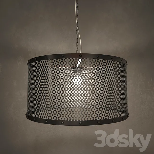 Louis industrial pendant lamp 3DS Max Model