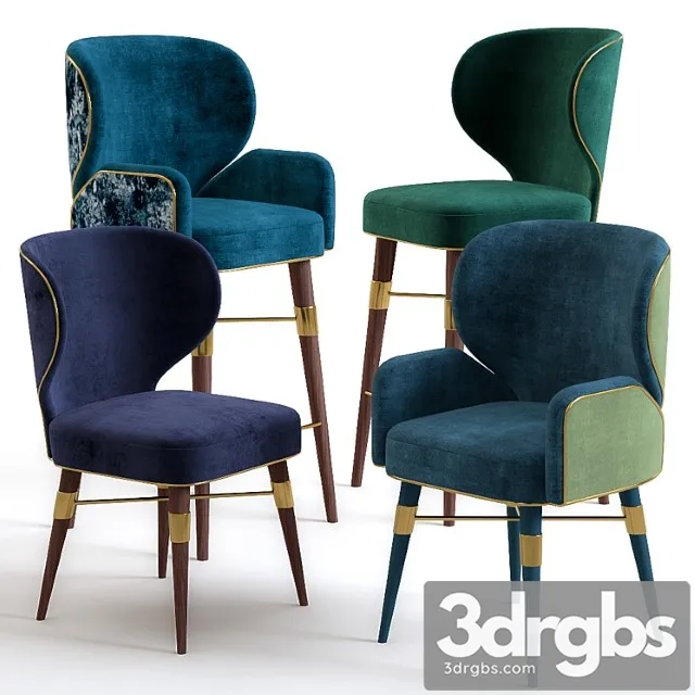 Louis Mid Century Dining Chairs by Ottiu 3dsmax Download