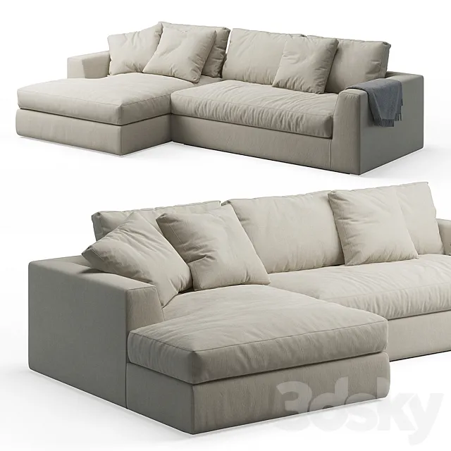 Louis plus Sofa Meridiani 3DS Max Model