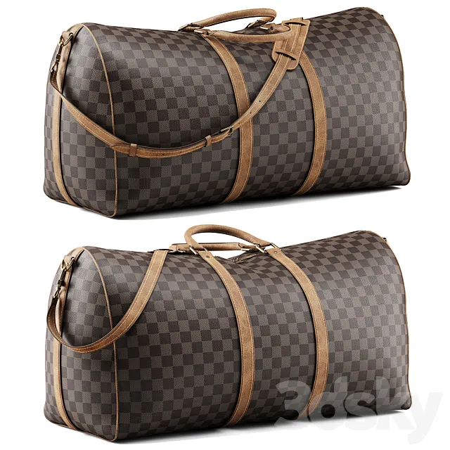 Louis Vuitton Keepall Bandoulière 60 Bags 3dsMax Model