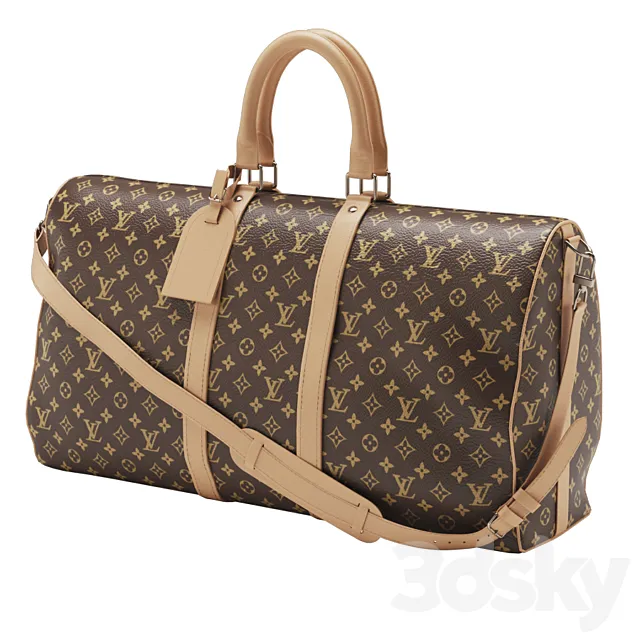 Louis Vuitton Monogram Keepall Bandouliere 55 3DS Max Model