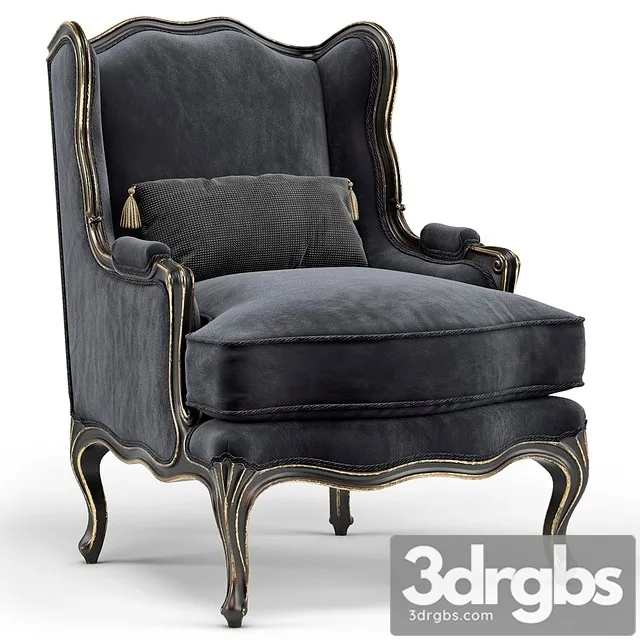 Louis XV Bergere Wing Armchair 3dsmax Download