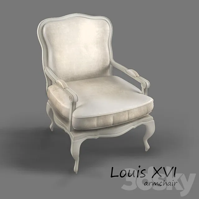 Louis XVI chair 3ds Max