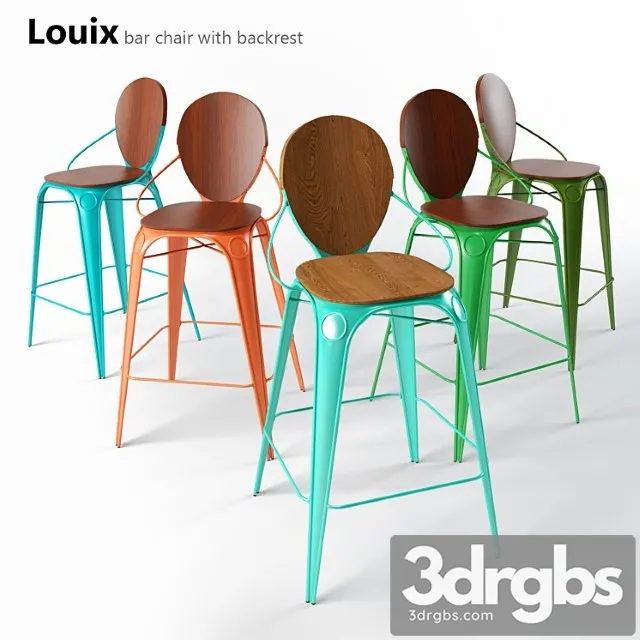 Louix Barnyi Stul So Spinkoi Louix Bar Chair With Backrest 3dsmax Download