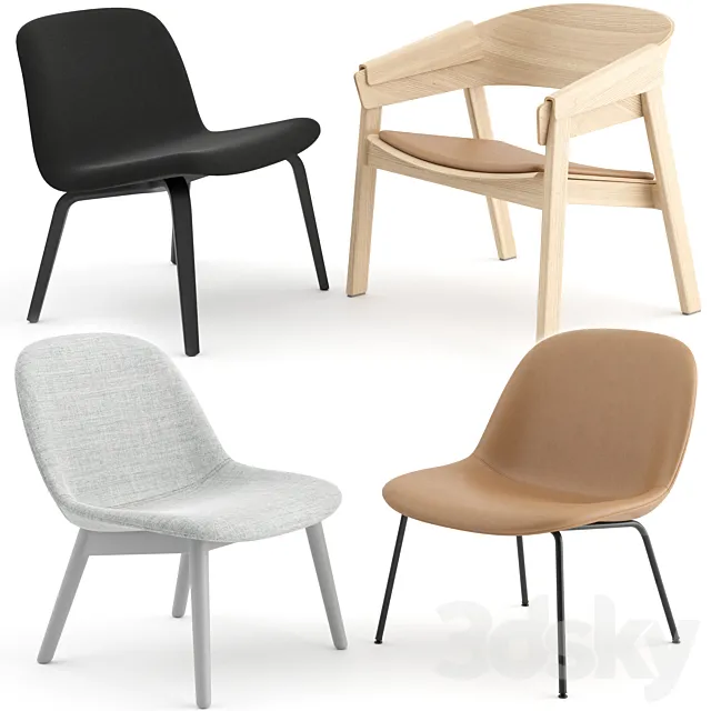 Lounge Chairs by Muuto 3ds Max