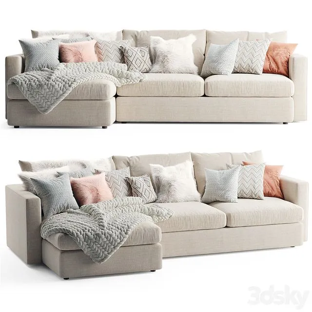 Lounge II Crate and Barrel 3dsMax Model