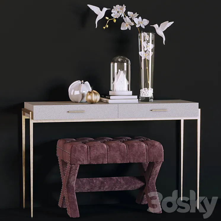 Louvrehome Montgomery Console BD-227400 3DS Max