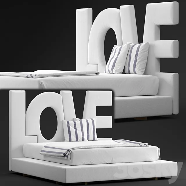 Love bed_by erba italia 3DSMax File