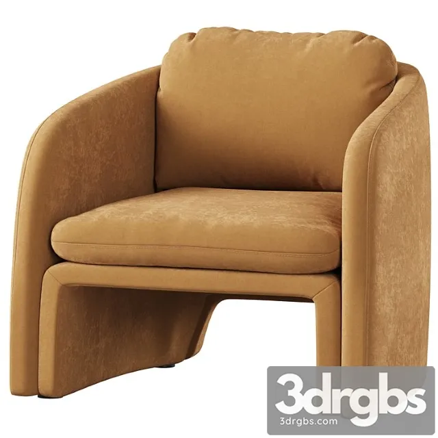 Low Chair Upholstered In Suede Warren 3dsmax Download
