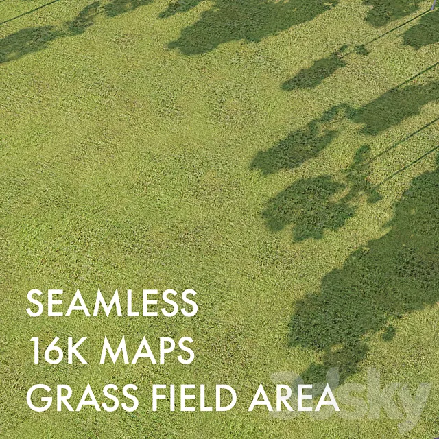 Low field grass terrain material | Seamless | PBR 3ds Max